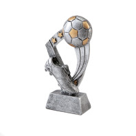 Silver Resin Football Boot And Ball