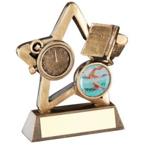 Bronze/Gold Swimming Mini Star Trophy